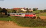 218 466-1 mit dem RE 27004 (Passau Hbf-Mühldorf(Oberbay)) bei Neukirchen 4.10.14