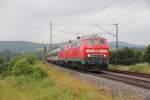 218 464-6 DB 218 491-9 DB mit einem BTE SDZ bei Horb am 28.06.2013.