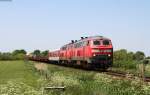 218 397-8 und 218 340-8 mit dem AS 1431 (Westerland(Sylt)-Niebüll) bei Niebüll 5.6.15