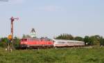 218 381-2 und 218 344-0 mit dem IC 2374 (Karlsruhe Hbf-Westerland(Sylt)) bei Lindholm 5.6.15