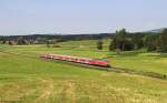 218 446 mit RE 57513 am 12.06.2015 bei Lengenwang