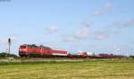 218 379-6 und 218 371-6 mit dem AS 1415 (Westerland(Sylt)-Niebüll) bei Emmelsbüll 7.6.15