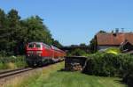 218 427 mit einem IRE in Kressbronn (Bodensee) am 21.07.15.