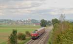 218 439-8 mit IRE, Stuttgart Hbf - Lindau Hbf, zwischen Erbach(Württ) und Laupheim.