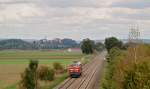 218 464-6 fährt zwischen Erbach(Württ) & Laupheim in Richtung Biberach(Riß).