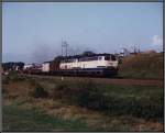 Ein 218er Prchen bringt im Herbst 1992 einen Syltshuttle von Westerland/Sylt nach Niebll.