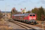 218 460-4 und 218 409-1 mit dem RE 22304 (Neustadt(Schwarzw)-Rottweil) bei Löffingen 1.1.16 