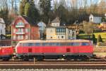 218 272-3 DB in Kronach am 29.01.2016.