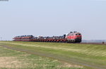 218 366-3, 218 345-7 und 628 501-8  Hörum  mit dem AS/D 1429 (Westerland(Sylt)-Niebüll/Bredstedt) am Hindenburgdamm 8.5.16