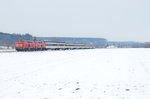 Zwei 218 mit EC194, München Hbf - Zürich HB, bei Tannheim. 28.02.2016