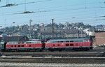  218 221 + 218 304  Stuttgart Hbf  09.04.78