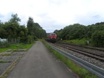 218 464 kurz vor dem Herrlinger Bahnhof mit dem Ire 3213 (Löffingen - Ulm hbf) und einer Verspätung von ca.