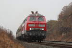 218 483-6 DB bei Burgkunstadt am 18.12.2016.