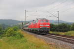 218 464-6 DB 218 491-9 DB mit einem BTE Sonderzug bei Horb a. Main am 28.06.2013. 