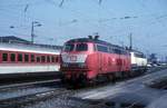 218 001 + 222  Nürnberg Hbf  10.03.92