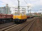 DB Bahnbaugruppe 218 304-4 beim Rangieren am 31.03.18 in Frankfurt am Main Westbahnhof.