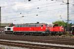 DB Regio 218 499-2 am 16.06.18 in Koblenz Lützel beim Sommerfest von einen Gehweg aus fotografiert