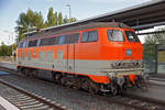 Lokomotive 218 137-8 am 07.10.2018 in Fröndenberg. Die Lok verkehrte in den 1980-Jahren als CityBahn.