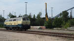 RP 218 447 steht am 01.09.2019 in der Abstellanlage des Güterbahnhofs zu Dessau.