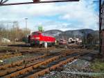 218 452 beim Rangieren in Bad Harzburg (18.3.2008)