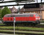 218 397-1 (schon mit UIC Numer)kam am 2.5.08 berraschend durch den Offenburger Bahnhof gefahren