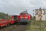 218 311-9 am 14.08.2008 mit einem Autozug nach Westerland in Keitum.