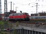 218 340-8 auf dem Maschinengleis unterwegs von Nrnberg Hbf in Richtung BW Nbg Hbf.