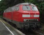 218 470 steht am 22.07.2005 abgestellt in Bad Harzburg.