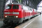 Die 218 108-9 und 218 476-0 stehen in DT als geendeter RE aus Glauburg Stockheim in Frankfurt a.M.