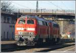 218 499-2 und 218 494-3 beim Umsetzen in Lindau Hbf.