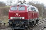 Die 218 387-9 durchfhrt Wuppertal Vohwinkel Lz am 09.01.2011