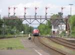 Hier 218 474-5 mit RE14067 von Hannover Hbf. nach Bad Harzburg, bei der Einfahrt am 22.5.2011 in Bad Harzburg.