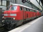 Am 01.07.2011 warteten 218 487-7 und 218 326-7 im Stuttgarter HBF auf die Ausfahrt in die Abstellanlage.