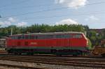 218 261-6 der Bahnbau Gruppe am 26.06.2011 in Betzdorf/Sieg.