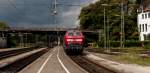 Zwei mal DB 218 haben ein EC aus Mnchen gebracht und geht weiter Nach Zurich mit ein SBB lok, hier bei rangieren in Lindau Hnf am 13 sept 2012.