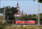 218 494-3 im Hbf von Stralsund.