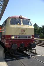 BR 218 beim Bahnhofsfest in Königstein am Taunus an Pfingsten 2014