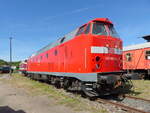 DB Museum 219 084-1 am 01.08.2020 beim Sommerfest des Thüringer Eisenbahnvereins im ehem. Bw Weimar.