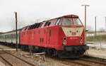 219 021-3 in Mühlhausen/Thür. am 15.04.2000 mit RE 16005, Diese Lok ist das Vorbild für ein Brawa-Modell