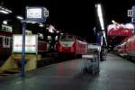 Am 18. Februar 1999 ist 219016 gerade aus Goerlitz in Dresden Hauptbahnhof angekommen und wartet auf die Rueckfahrt.