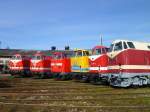 U-Boot und Ludmilla Treffen in Weimar am 13.10.12. Zusehen sind 119 199-8, 229 188-8, 229 100-3, 219 084-1, MEG 302 (229 173) und MEG 301 (229 120).