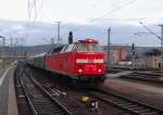 Am 08.12.13 fuhr der Wartburg-Express von Saalfeld/Saale nach Eisenach mit 219 084. Die 41 1144 hatte einen technischen defekt. Hier zusehen früh bei der Ankunft in Saalfeld.