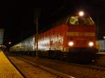 Am 08.12.13 fuhr der Wartburg-Express von Saalfeld/Saale nach Eisenach mit 219 084. Die 41 1144 hatte einen technischen defekt. Hier zusehen am Abend bei der Ankunft in Saalfeld.