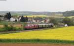 V200 033 mit ihrem Sonderzug (Bdingen-Stockheim) bei Bches 29.4.12