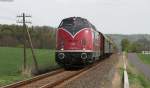 V200 033 mit ihrem Sonderzug (Bdingen-Stockheim bei Bches 29.4.12