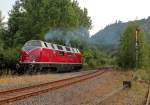 V200 033 / 220 033-5 beim umsetzen am Bf Kreuzberg (Ahr) am 28.09.2013