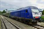 . Dispolok ER 20-001 war am 09.09.2017 mit einem Sonderzug in Friedrichshafen-Hafenbahnhof abgestellt. (Hans)