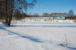 223 067 mit dem ALX 84106 von München Hbf nach Hof Hbf bei Reuth, 06.01.2017