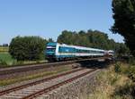 Die 223 063 mit einem ALX nach München am 27.08.2016 unterwegs bei Schönfeld.