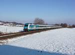 Die 223 069 mit einem ALX nach Lindau am 15.12.2018 unterwegs bei Flecken.